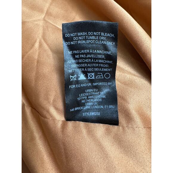 Anthropologie Hutch Colorblock Stripe Faux Fur Coat Large - Picture 7 of 8